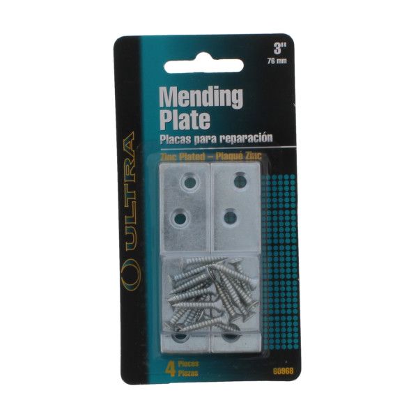 Placa de unión rectangular galvanizadas de 3" x 3/4"