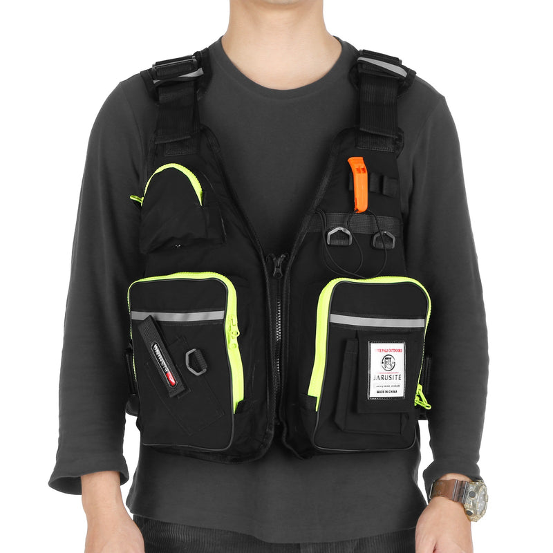 Chaleco de pesca salvavidas NEGRO