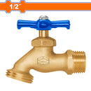 Llave de agua con rosca para manguera 1/2" (13mm) Peso: 100g. Uso en jardín y tomas de agua.