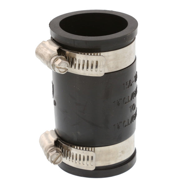 Coupling de goma de 1-1/4" x 1-1/4" para drenaje