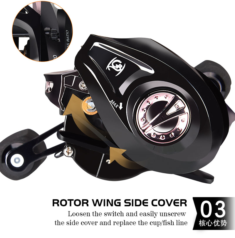 Carrete pesca Ultraliviano GB2000 casting Zurdos
