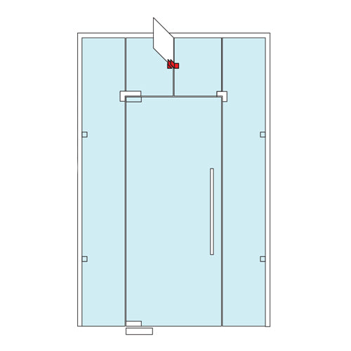 conector superior con aleta. Brillante