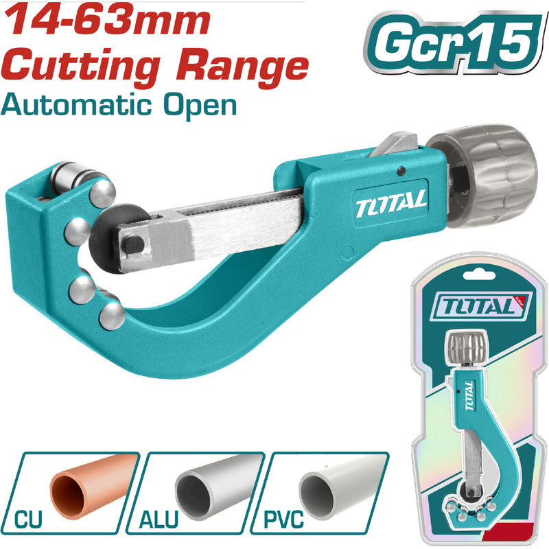 Cortador de tuberías de gran velocidad. Diámetro de corte: 14-63 mm