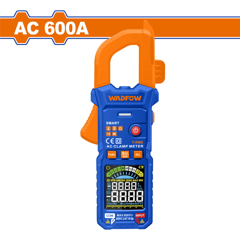 Medidor Abrazadera. Pinza amperimétrica AC 600A. Diseñado para medir voltaje. Función inteligente.