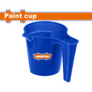 Taza recipiente de Pintura 600ml. Ideal para trabajos de retoques. Con mango de plástico. Borde: 120mm.