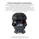 Morral de 12L, ligero, con Bolsillo para Vejiga de agua de hasta 2L. Color negro