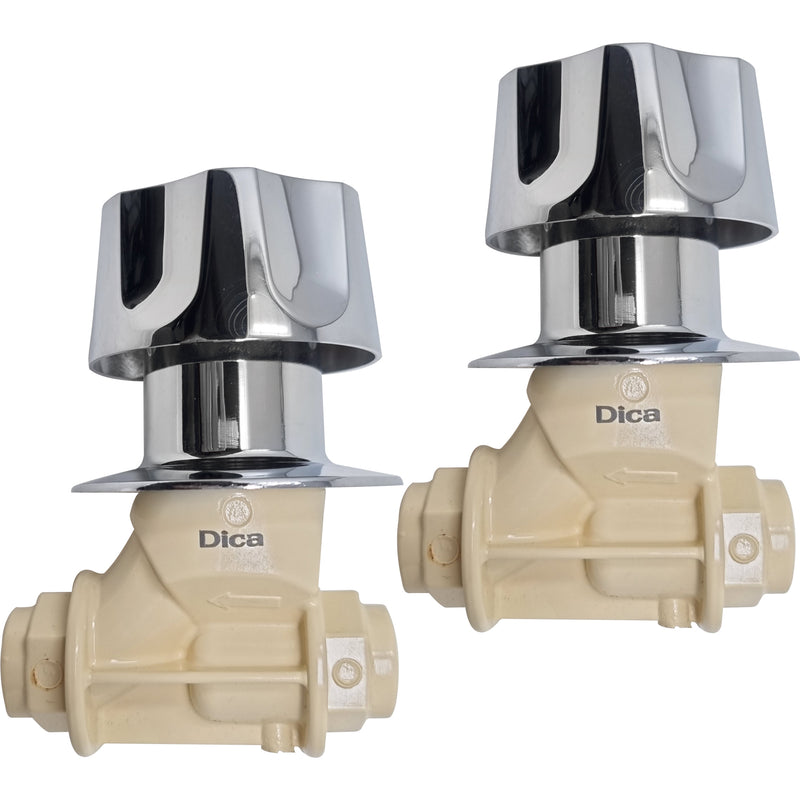 Juego de llaves ducha de empotrar para pegamento CPVC con manerales metálicos