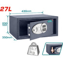 Caja Fuerte de Seguridad 27 L. 200 x 430 x 350 mm. Registra 3 a 8 dígitos.