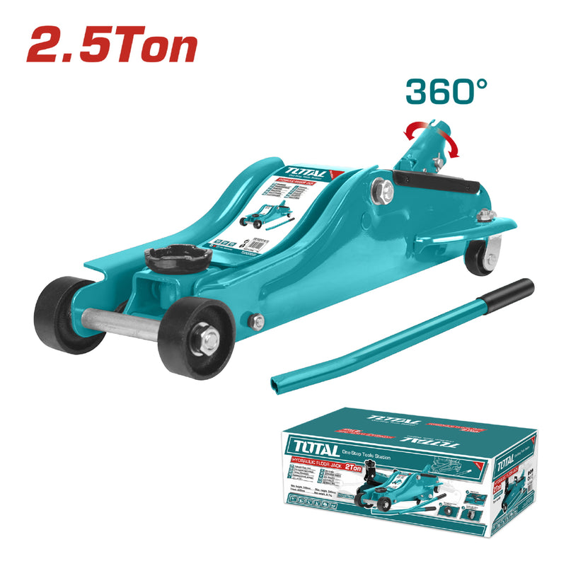 Gato de Piso Hidráulico 2.5 Ton. Mango giratorio 360º. Rango89-360 mm.