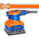 Lijadora de mano eléctrica 240W. 110-120V. Base: 4-3/8"x4". Incluye 1 hoja de papel para lijar.