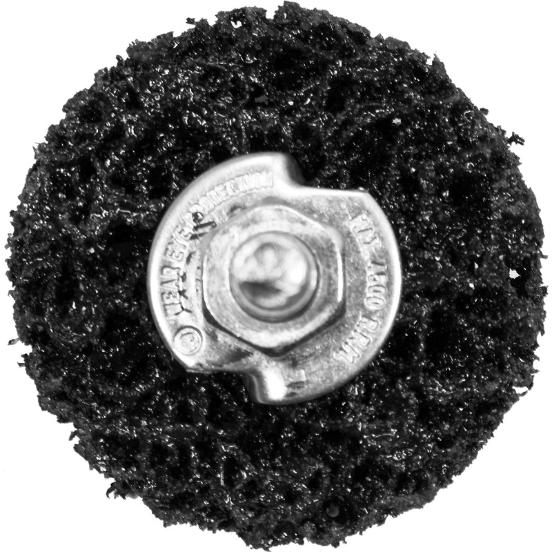 Rueda Nylon negra abrasiva cepillo circular para taladro 2" elimina óxido, pintura