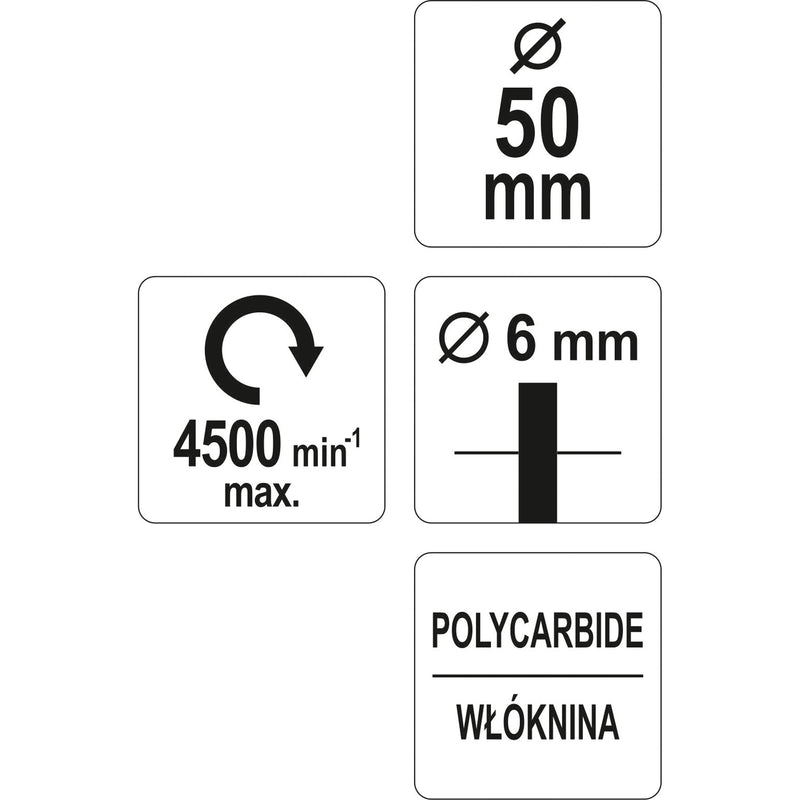 Rueda Nylon negra abrasiva cepillo circular para taladro 2" elimina óxido, pintura