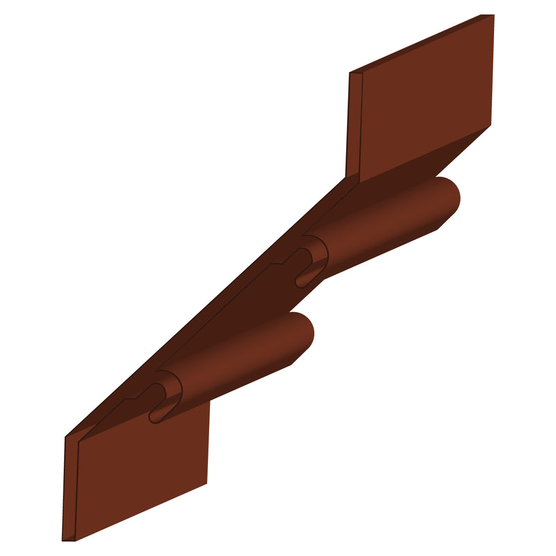 Lama de Louver en foma de Z 50 MM. Espesor 1.3 mm. Largo 5.85 mts. Acabado Anodizado Bronce