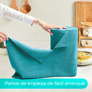Paños de microfibra Rollo de 50 unidades toallas 12”x12” (30x30cm). Trapos Super absorbentes - Reutilizables