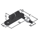 Bisagra para atornillar a pared. 40x160mm.