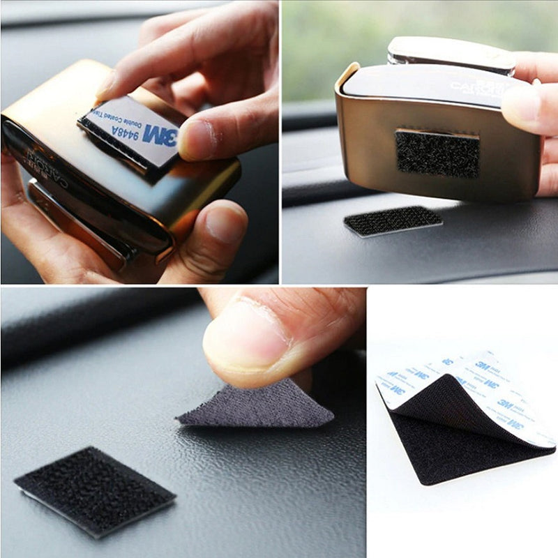 Cinta adhesiva de velcro para pegar sin abrir huecos, 25 mm ( 1")  x 2 m, color negro.