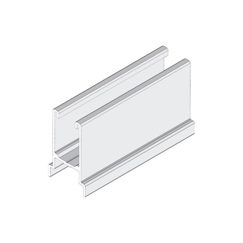 Perfil de Hoja Central - Campana Acople 4 hojas. Ventana Corredera VC. Largo de 5.85 mts. Acabado Pi