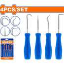 Picos y Ganchos con mango ergonómico. Acero al carbono. 1 gancho completo(Incluye 4 piezas)