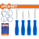 Picos y Ganchos con mango ergonómico. Acero al carbono. 1 gancho completo(Incluye 4 piezas)