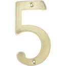 Numero 5 slim 4" latón brillante Lock