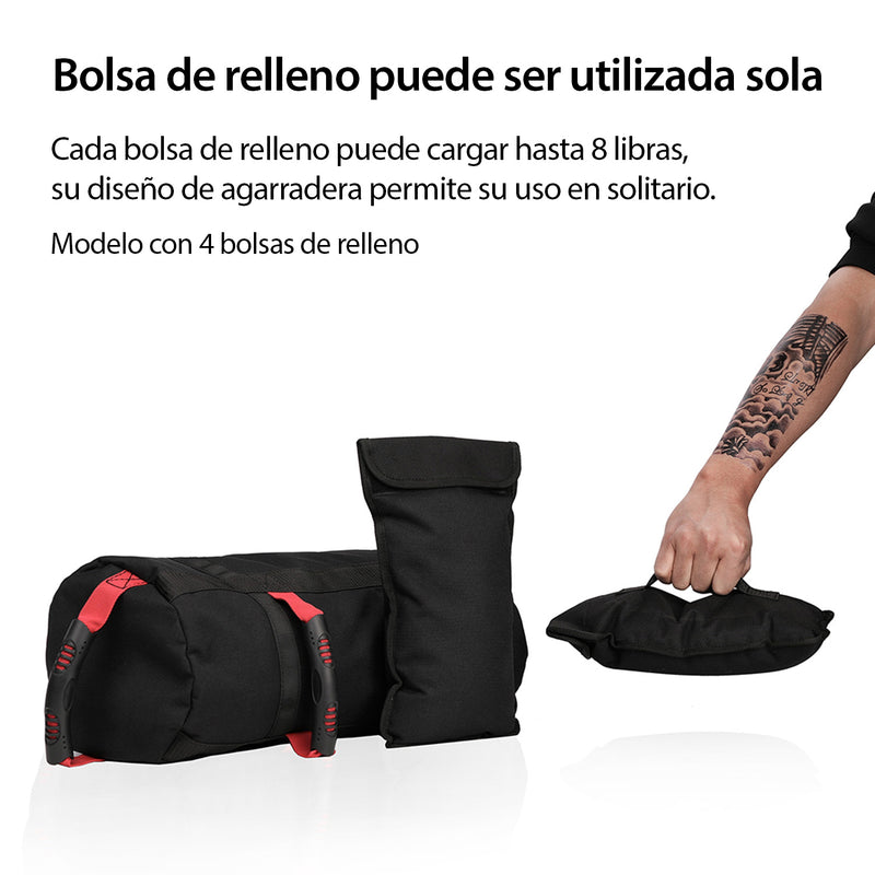 Maleta para entrenamiento funcional heavy duty con bolsas de arena