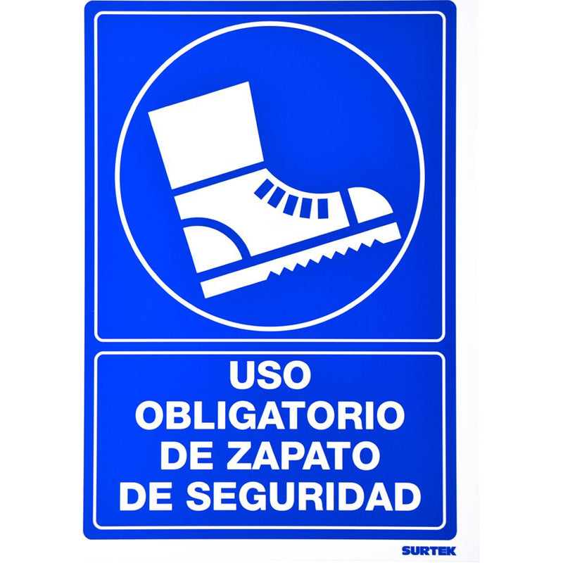 Letrero "Zapatos de seguridad" Surtek