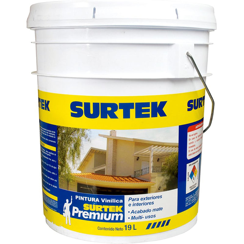 Pintura Vinílica Premium marfil 19lt Surtek