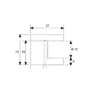 Clip Redondo para vidrios de 8-5 mm.Acabado Satinado. (se vende por unidad)