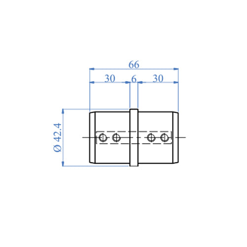 Union para Corremano ranurado de 42.4mm AISI316.