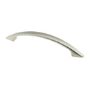 (25 PCS) Maniguetas tirador arqueado de 3" de niquel satinado para gabinetes