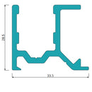 Riel Inferior de sobre poner. Sistema Plegable Europa. Color Blanco