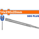 Cincel SDS Plus de punta 14x250mmx20mm. Cromo-Vanadio. Superficie arenada.