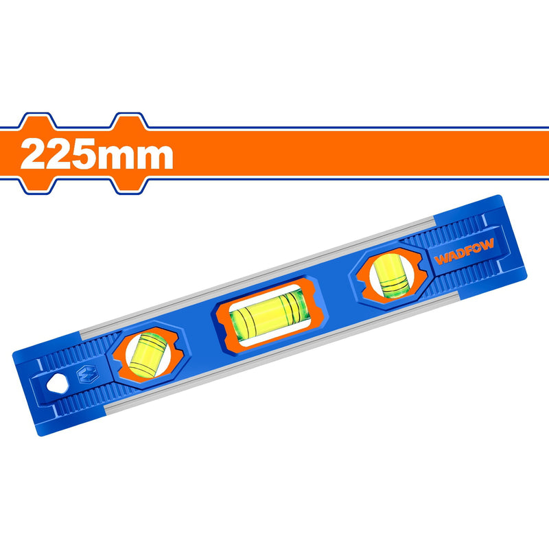 Mini Nivel de Burbuja de 225mm. 3 cápsulas de burbuja. Magnético. Aluminio y Plástico.