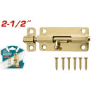 Picaporte tipo perno de acero de 2-1/2" (Horizontal y Vertical) 6 piezas de fijación.