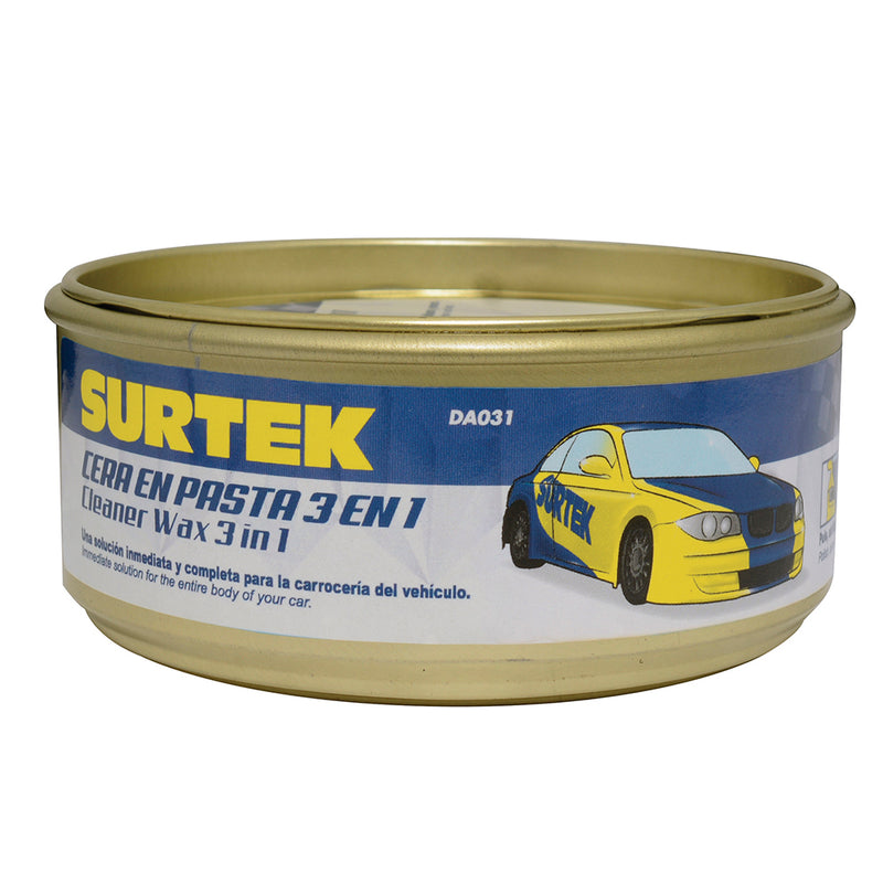 Cera en pasta 3 en 1 (Pule, Abrillanta, Encera) 340gr Surtek