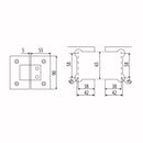 Bisagra ducha vidrio-vidrio 180° Ajustable Bronce niquelado alta calidad. Garantia 10 años