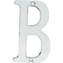 Letra B slim 4" cromo satinado Lock