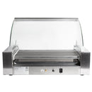 Grill de hotdog rotatorio 950W 110V 50/60hz. Con vitrina Dimens: 23" (wide) x 13" (deep)(1 año)