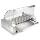 Grill de hotdog rotatorio 950W 110V 50/60hz. Con vitrina Dimens: 23" (wide) x 13" (deep)(1 año)