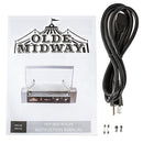 Grill de hotdog rotatorio 950W 110V 50/60hz. Con vitrina Dimens: 23" (wide) x 13" (deep)(1 año)