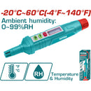 Medidor de humedad y termómetro digital con pantalla LCD.