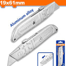 Exacto con cuerpo de Aluminio 19x61mm. Bloqueo automático. 1 hoja SK5.