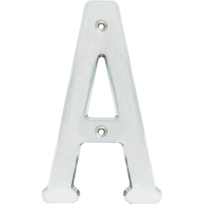 Letra A slim 4" cromo satinado Lock