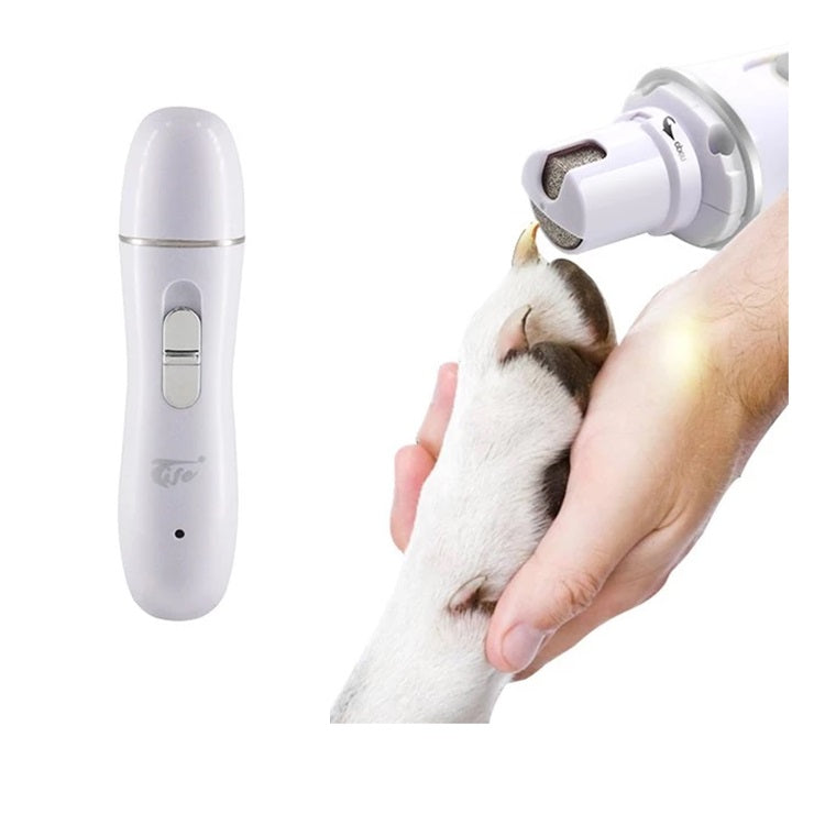Corta uñas y pulidor eléctrico para mascotas. Recargable, incluye cable USB.