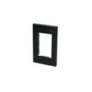 Placa 1 módulo negro 1/1 Surtek.