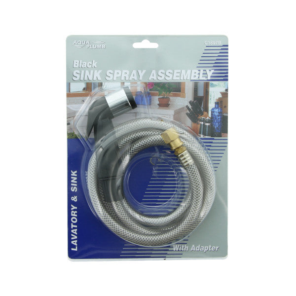 Ducha de mano color negro con manguera de 48" para fregadero