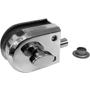 Cerradura sin llaves (pasador) p/puertas sencillas No req perforacion en vidrio 8 a 12 mm Brillante