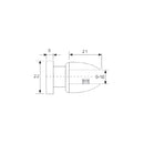 Soporte de repisas o vitrinas de tipo repisa-vidrio sencillo.Vidrios 6-10mm. Brillante (p/unidad)