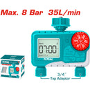 Temporizador de riego automático 2 salidas 3/4" 116PSI. De baterías AA