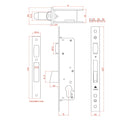 Cerradura de Rodillo y Palanca. Puerta Sistema Europa. Incluye Recibidor y Embellecedor cilindro